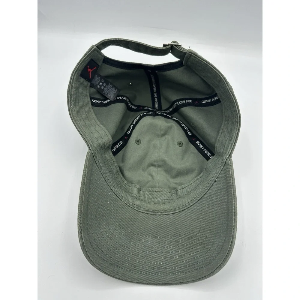 Air Jordan Jumpman Dad Hat Olive Green Black Logo Adjustable Strapback OSFM